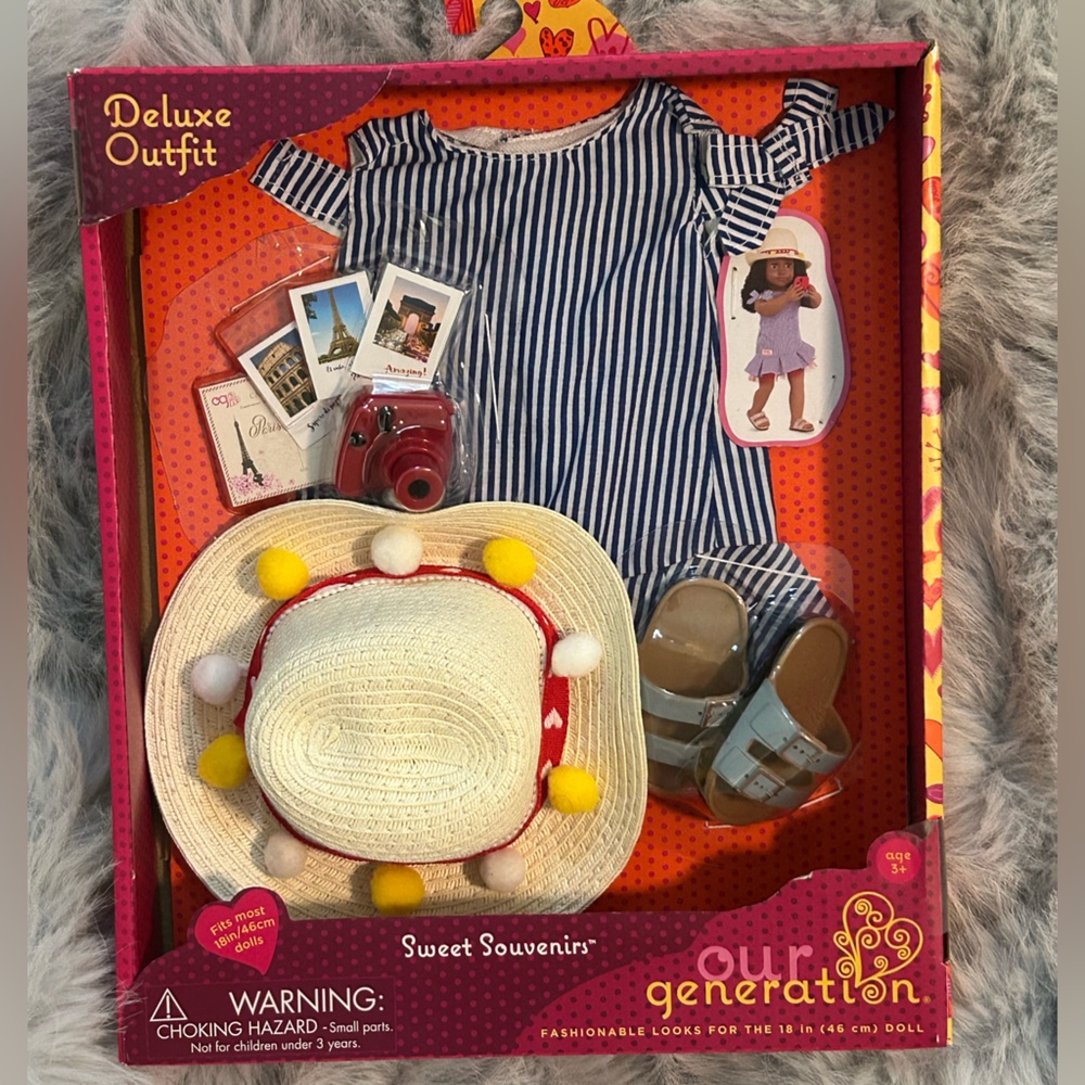Our Generation Sweet Souvenirs Deluxe Outfit for 18-inch Dolls NEW in box!